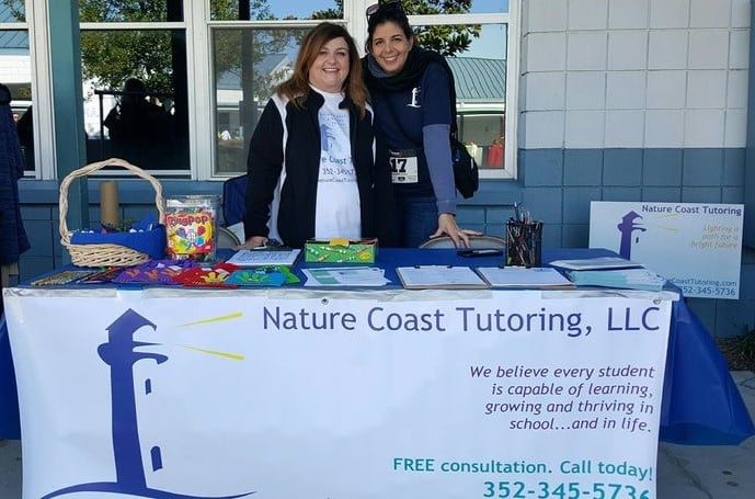 Christine King (L) and NCT tutor, Jessica Doyaga at the Disability Walk 'n Roll at Pine Grove Elementary School.