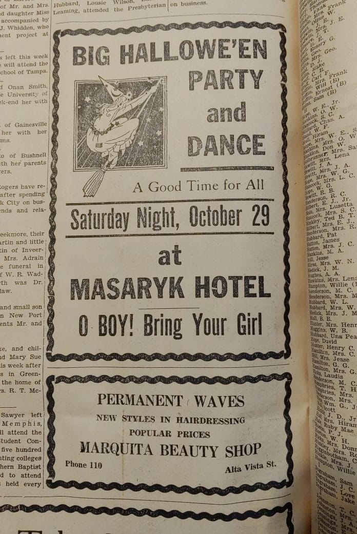 Halloween dance in Masaryktown – 1949