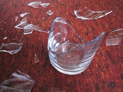 glass on the floor