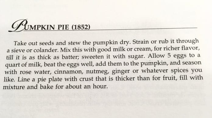 Pumpkin pie recipe