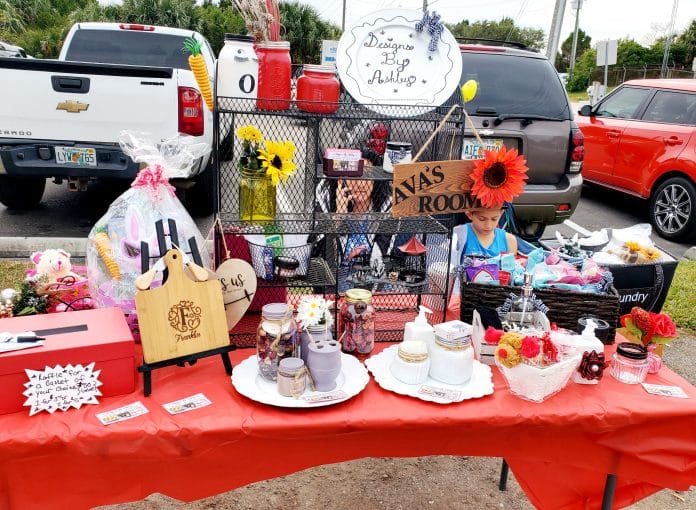 One of several vendors at the Hot Wing Challenge, Held on January 17, 2021