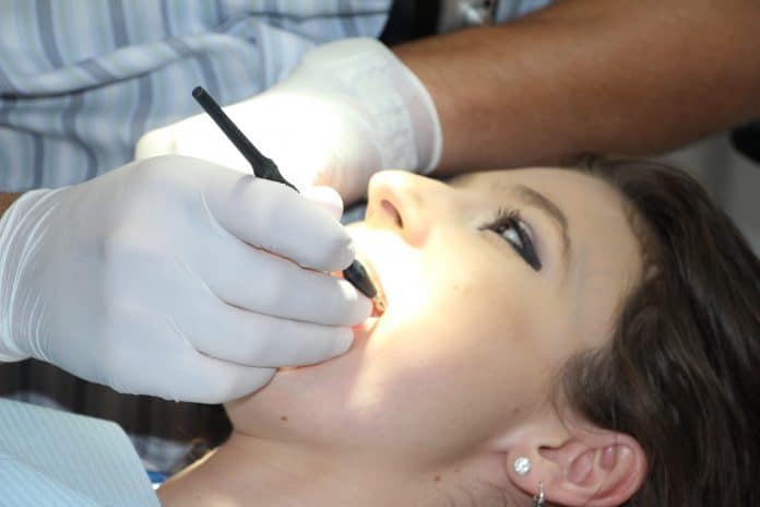 Dental patient during exam