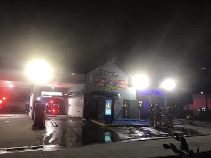 Commercial Fire at Palm Island Car Wash