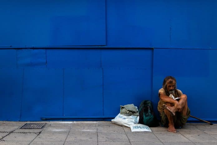 File photo of homeless man
