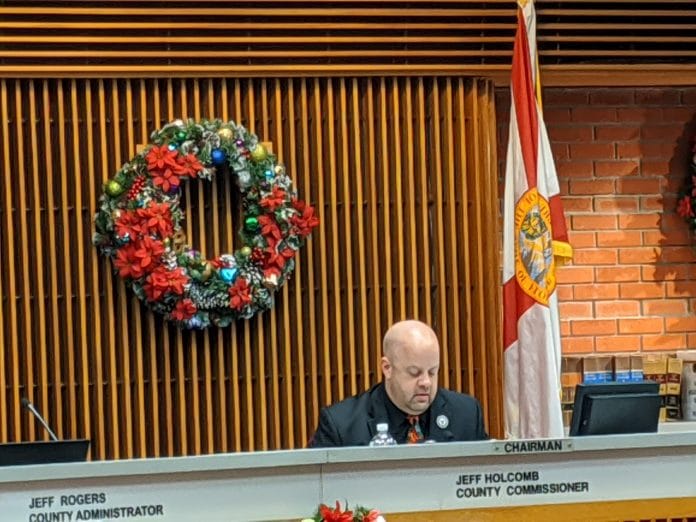File Photo of Jeff Holcomb when he served as chairman of the Hernando County Board of County Commissioners. Dec. 17, 2019.