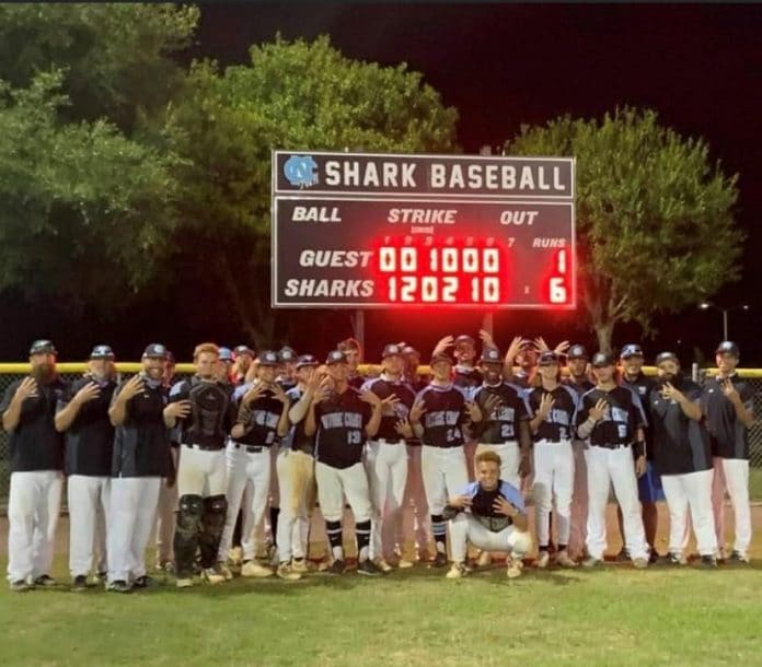 Nature Coast celebrates making it to the final four. Photo_ Nature Coast Tech Baseball_Twitter