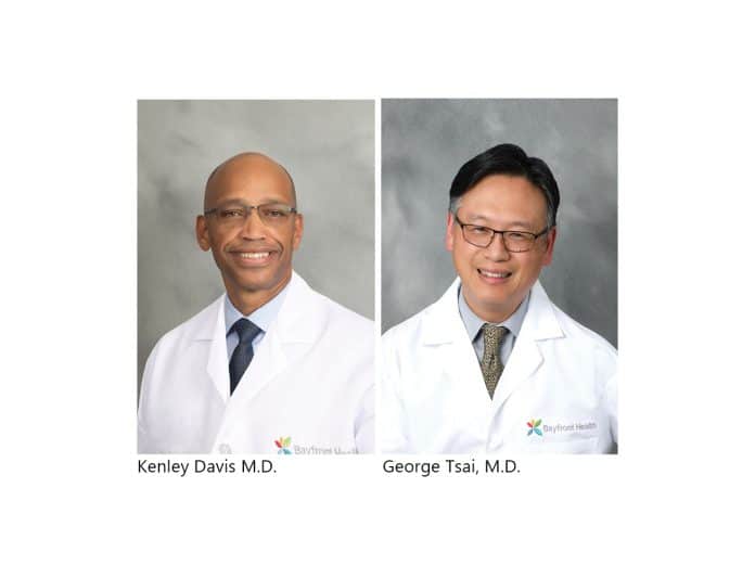 Kenley Davis, M.D., left and George Tsai, M.D., right