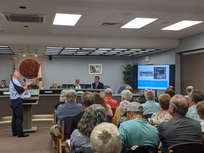 Brooksville Housing Authority Executive Director presents the Summit Villas project to the City Council on July 19, 2021. 