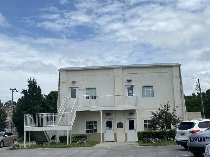 Mining Association Enrichment Center Building, formerly the processing plant for the Brooksville Quarry.