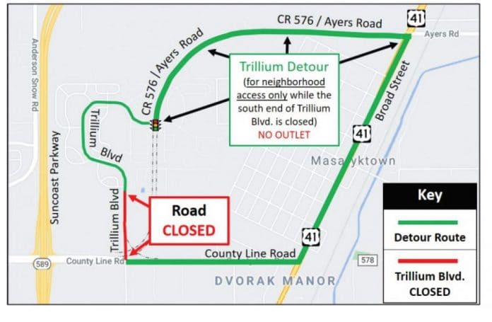 Detour Ayers Road Extension - FDOT