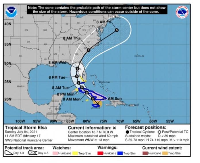 Tropical Storm Elsa Hernando County EOC Alert 5