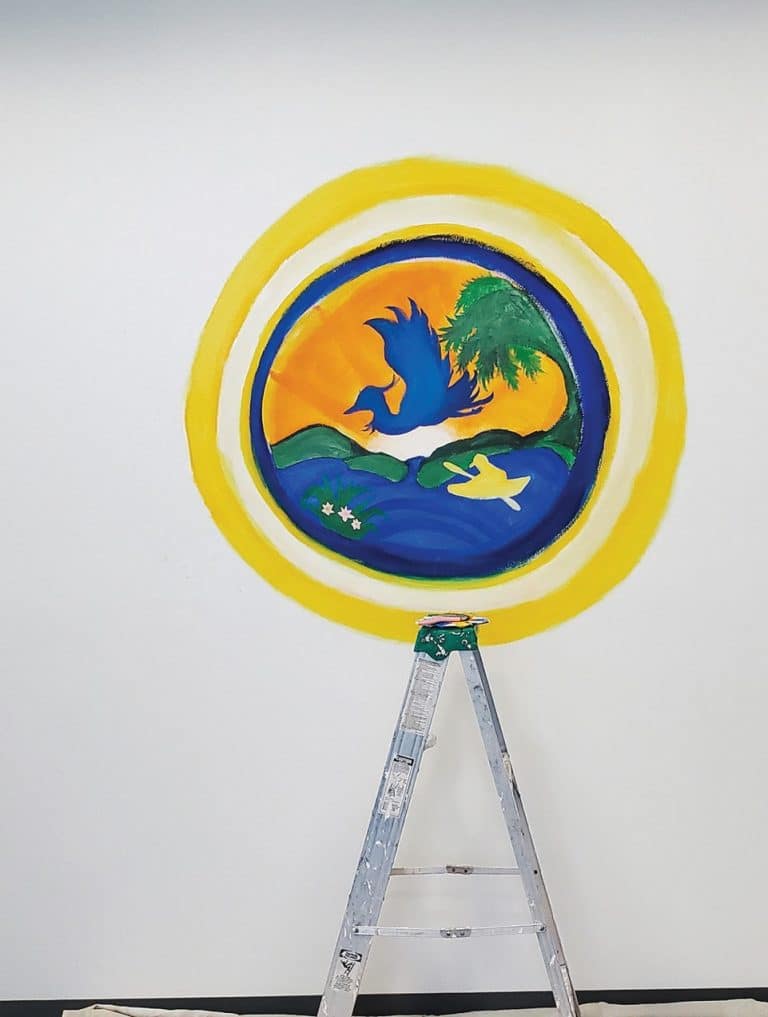 Local artist paints county logo for new administration office