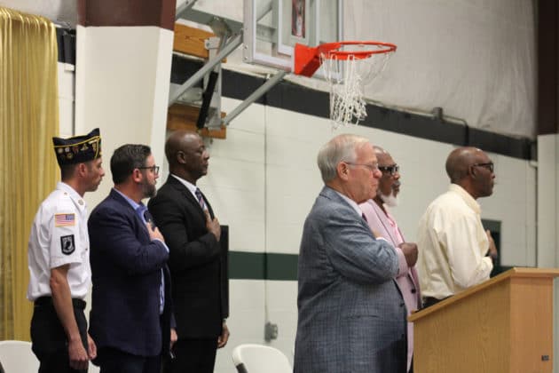 Pledge of Allegiance, City of Brooksville 2021 Veterans Day Celebration with honored speakers, mayor Pat Brayton and CIty Manager Ron Snowberger