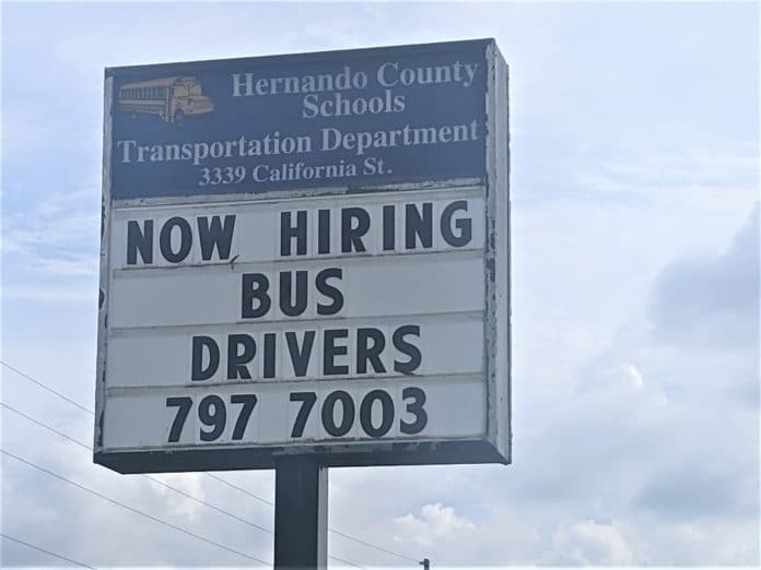 Now hiring school bus drivers