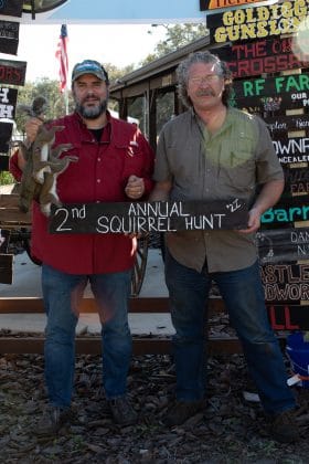 Carlos Lopez and Bill George of the Big and Wild Outdoors Radio Show, turning in a quota of squirrels.