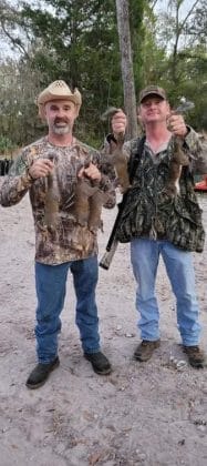 Second place winners of the 2nd Annual Brooksville Squirrel Hunt, Kevin Ginzales and Mike Bick.
