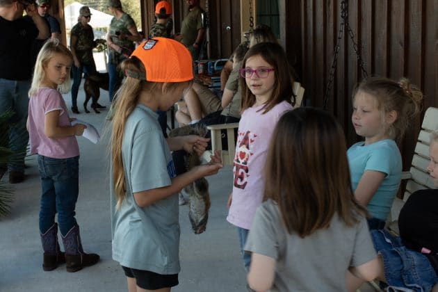 Sharing the story of the hunt at the 2nd Annual Brooksville Squirrel Hunt.