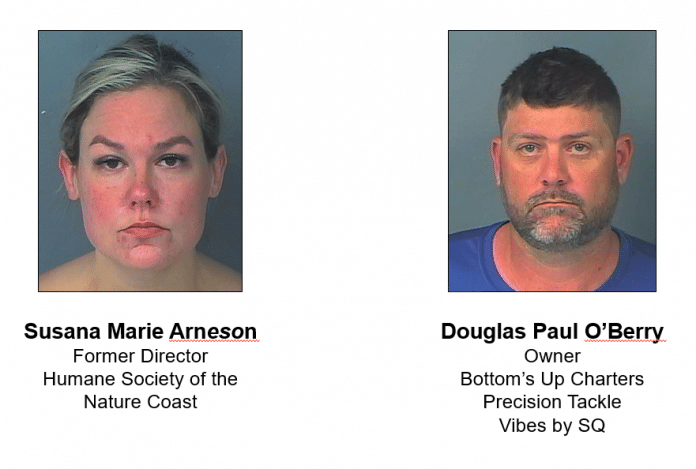 Arneson and O'Berry were arrested in Feb. 2022 for embezzling Humane Society funds.