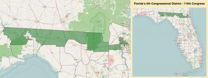 Florida's 5th congressional district by Starrfruit/Wikipedia https://creativecommons.org/licenses/by-sa/4.0/deed.en