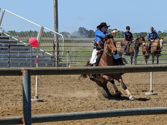 Cowboy Mounted Shooting at FAWE 2022.