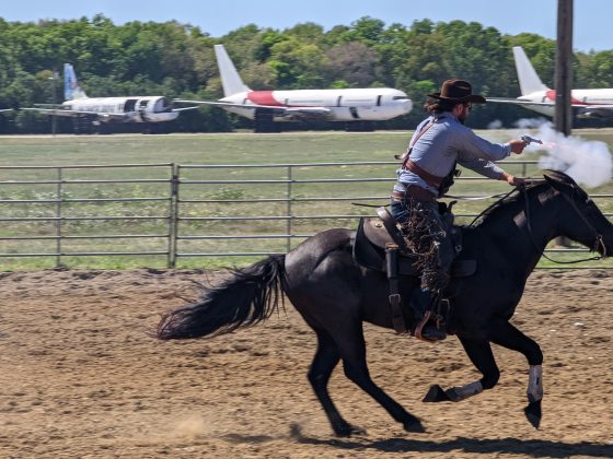 Cowboy Mounted Shooting at FAWE 2022.