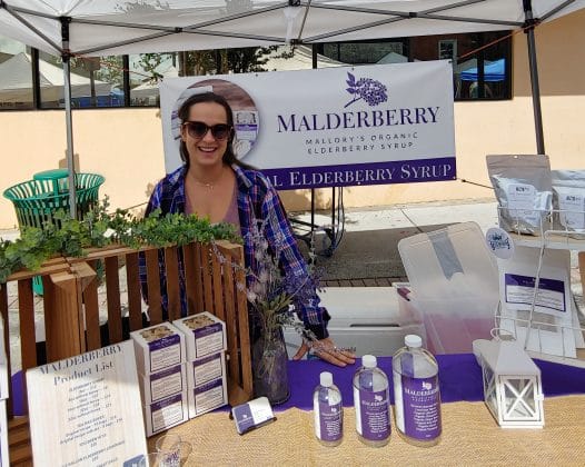 Mallory Posluszny selling organic elderberry syrup