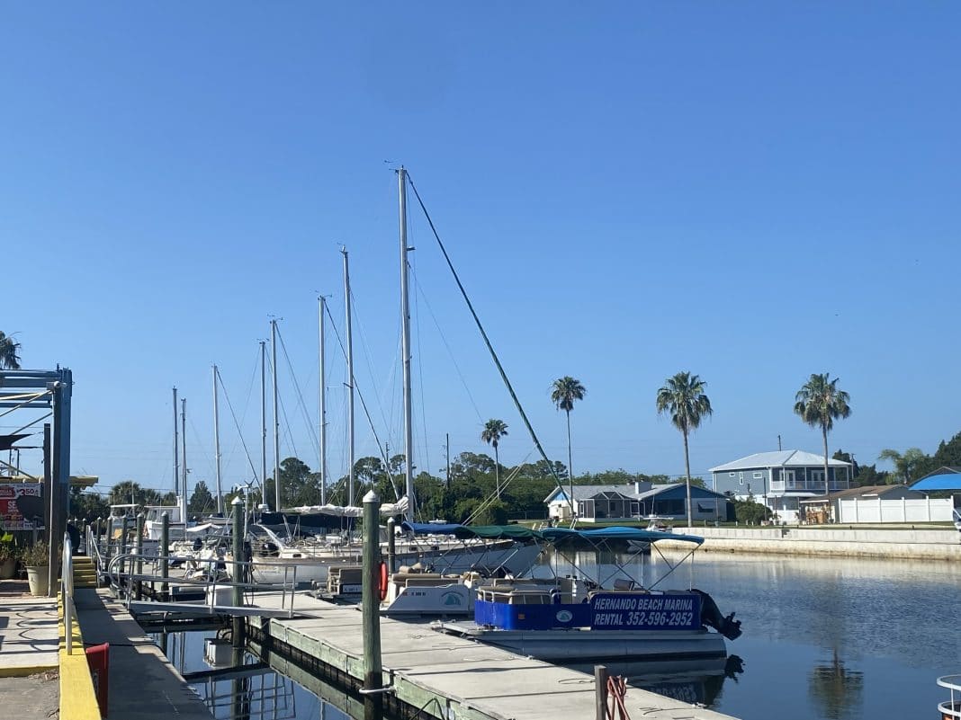Boats in the water at the marina. Photo by Summer Hampton.