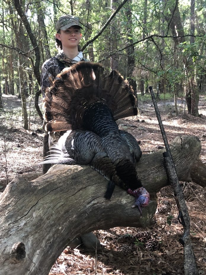Fourteen year old, Kentucky boy, Hunter Lilly with a hevyweight tom nd potential new record holder.