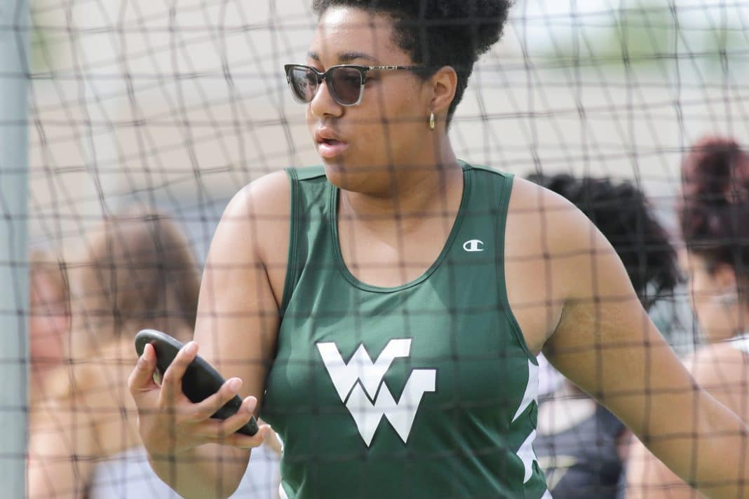 Track and field athletes compete in the Gulf Coast 8 Conference Championship held on April 14, 2022 at Weeki Wachee High School. Photography by Alice Mary Herden