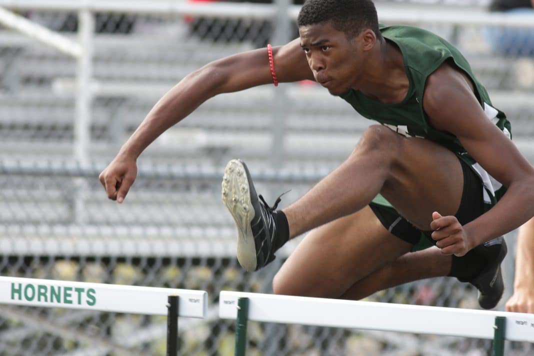 Track and field athletes compete in the Gulf Coast 8 Conference Championship held on April 14, 2022 at Weeki Wachee High School. Photography by Alice Mary Herden