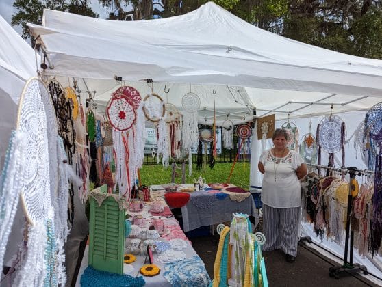 Beautifully crocheted dream catchers!