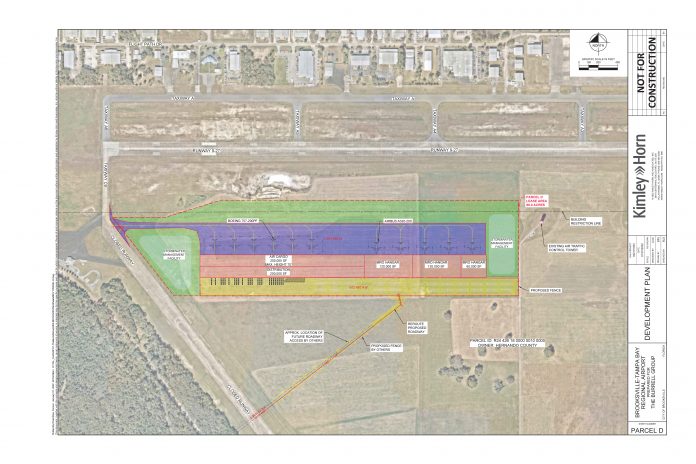 Detail of the Burrell Aviation expansion development plan by Kimley Horn.