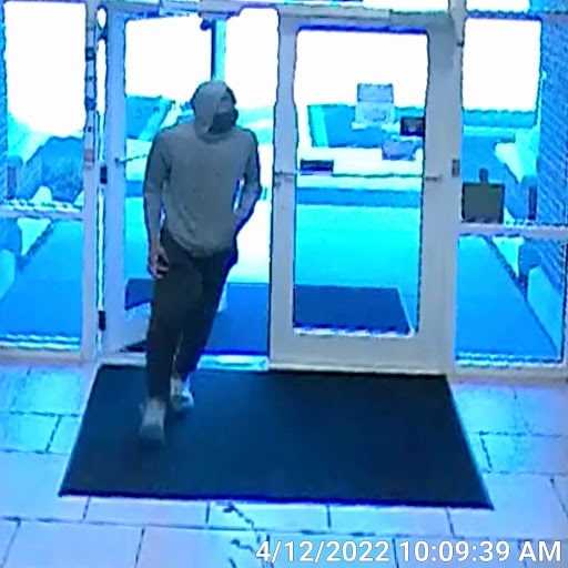 Bank robbery suspect- Cadence Bank April 12, 2022 Photo courtesy of HCSO.