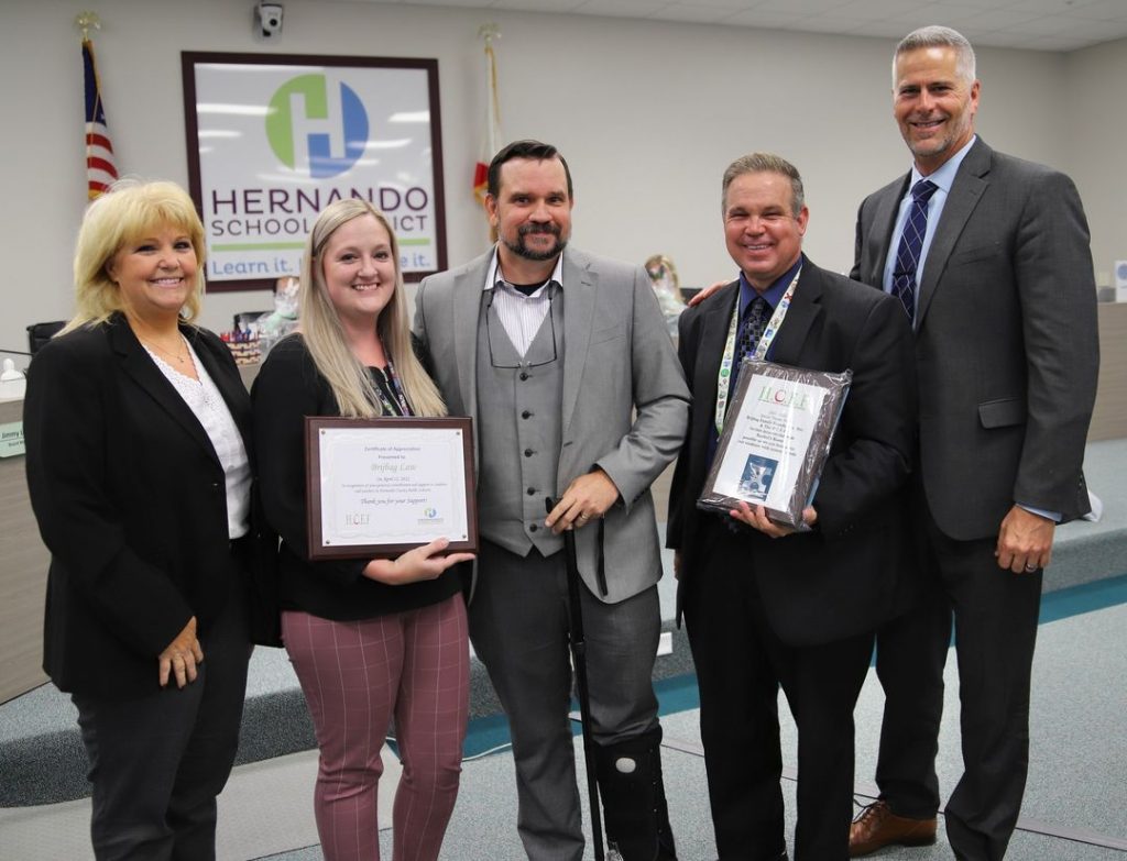 From left to right: Tammy Brinker, Stephanie Bribag, Brian Bribag, Troy LaBarbara, John Stratton