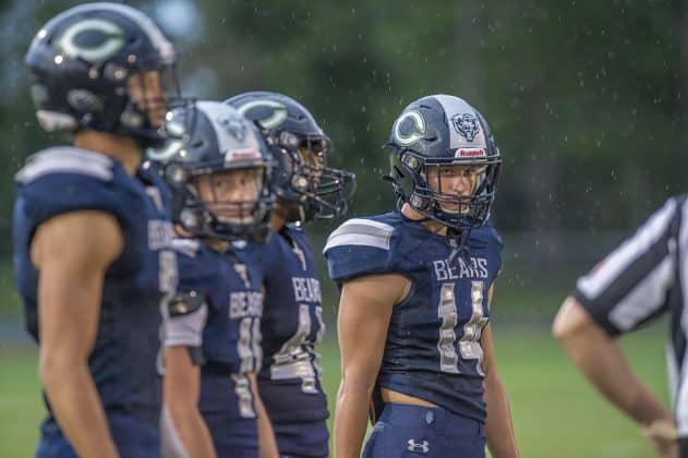 Central High QB, Braden Joyner during the coin toss before game against Anclote. Photo by JOE DiCRISTOFALO