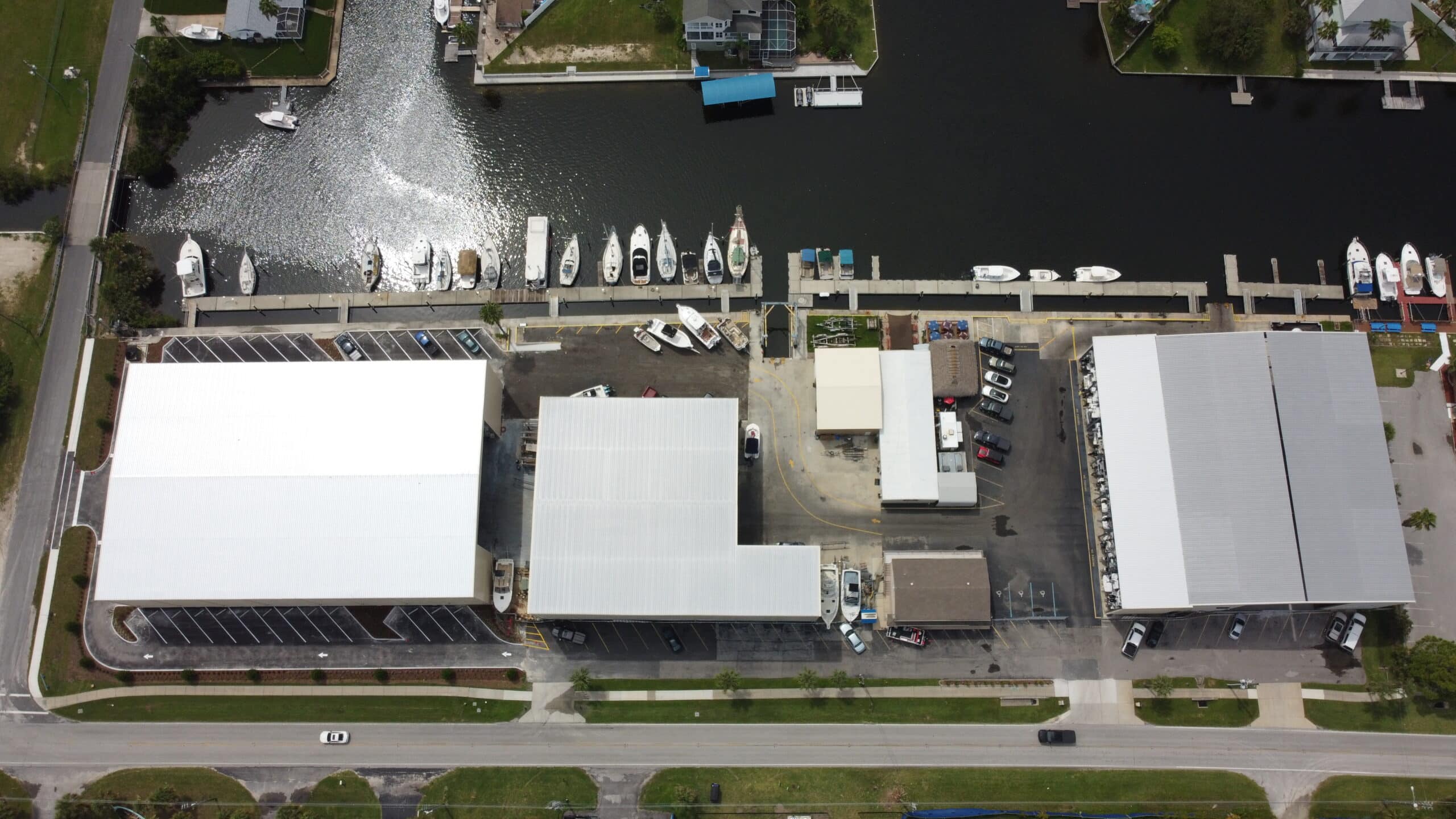 Aerial view of Hernando Beach Marina after expansion.