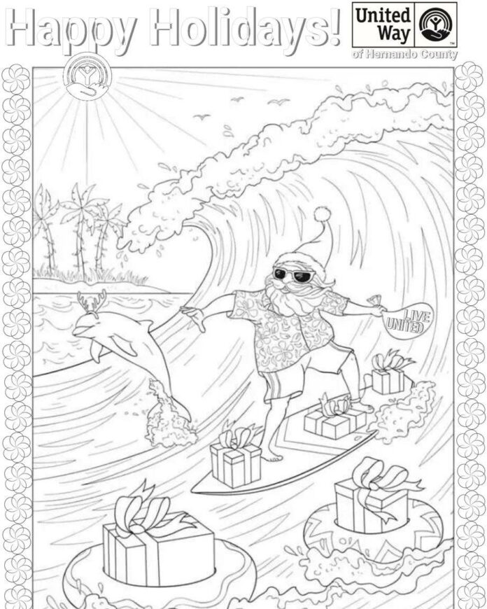 United Way Christmas Coloring Contest Hernando Sun