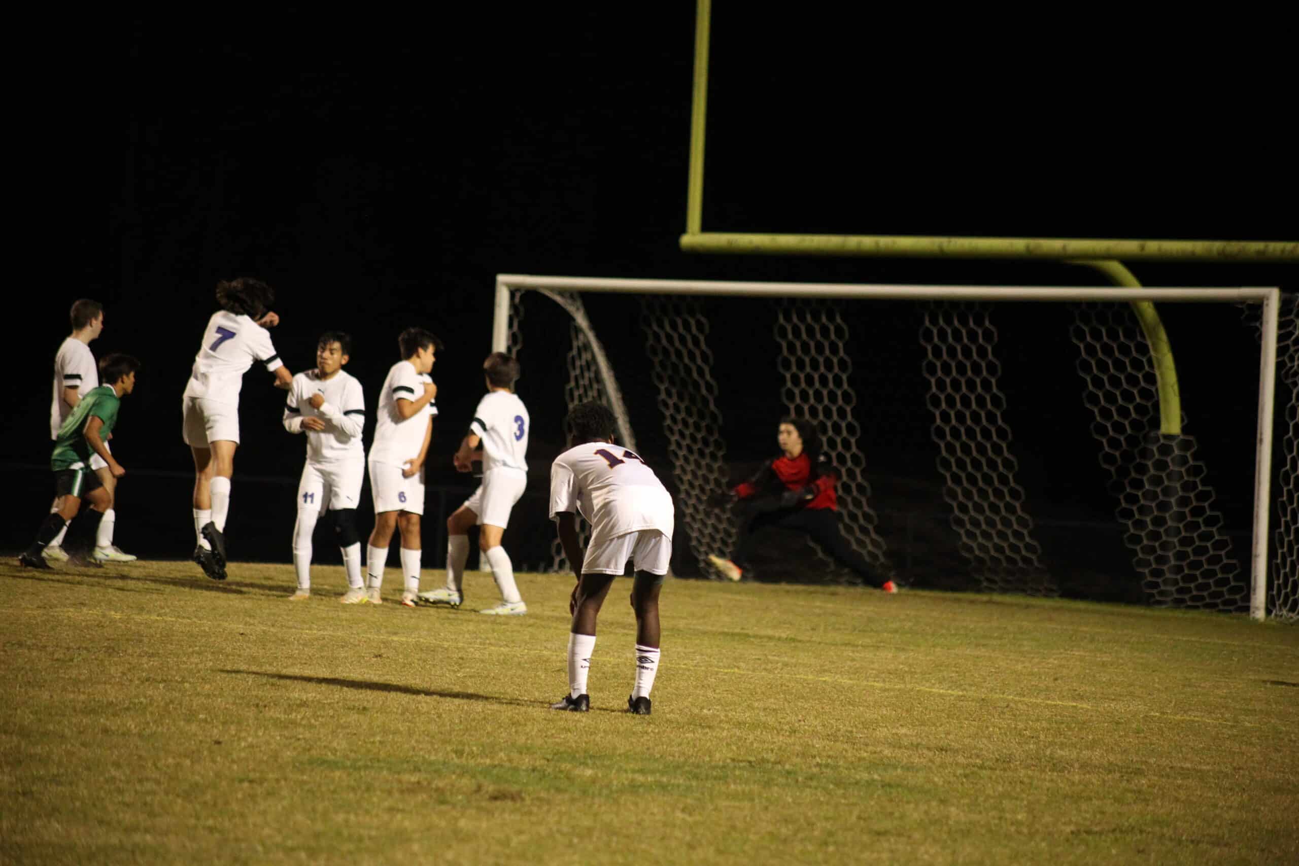 Weeki Wachee Sr. Senior Graham Knoten scores on a penalty kick, the final goal of the game against the Leopards Nov. 18, 2022. Photo by Hanna Fox.