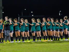 Weeki Wachee Girls Soccer Team Wednesday night before game against Citrus. Photo by Cheryl Clanton.