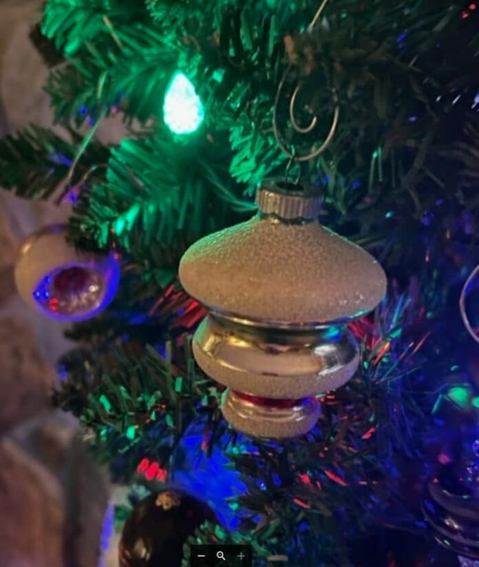 Shiny Brite ornaments were first introduced in the late 1930s and decorated many Christmas trees of the 1950s and 1960s. All the Shiny Brite ornaments shown here are on my tree this year and were from my family’s collection. Photo by Judy Warnock.