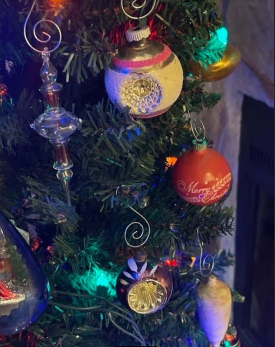 These Shiny Brite ornaments are on my tree this year and are from my family’s collection. It’s hard to pick a favorite! Photo by Judy Warnock.