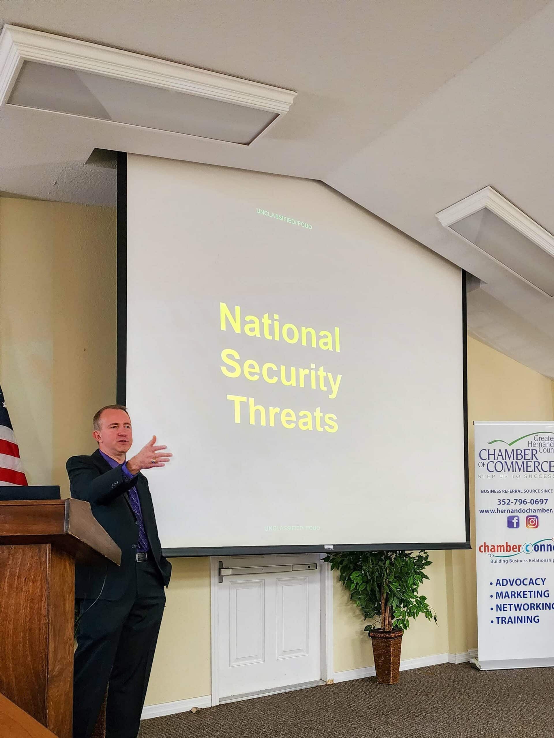 FBI Special Agent Sekela discusses national security threats due to cyber attacks.