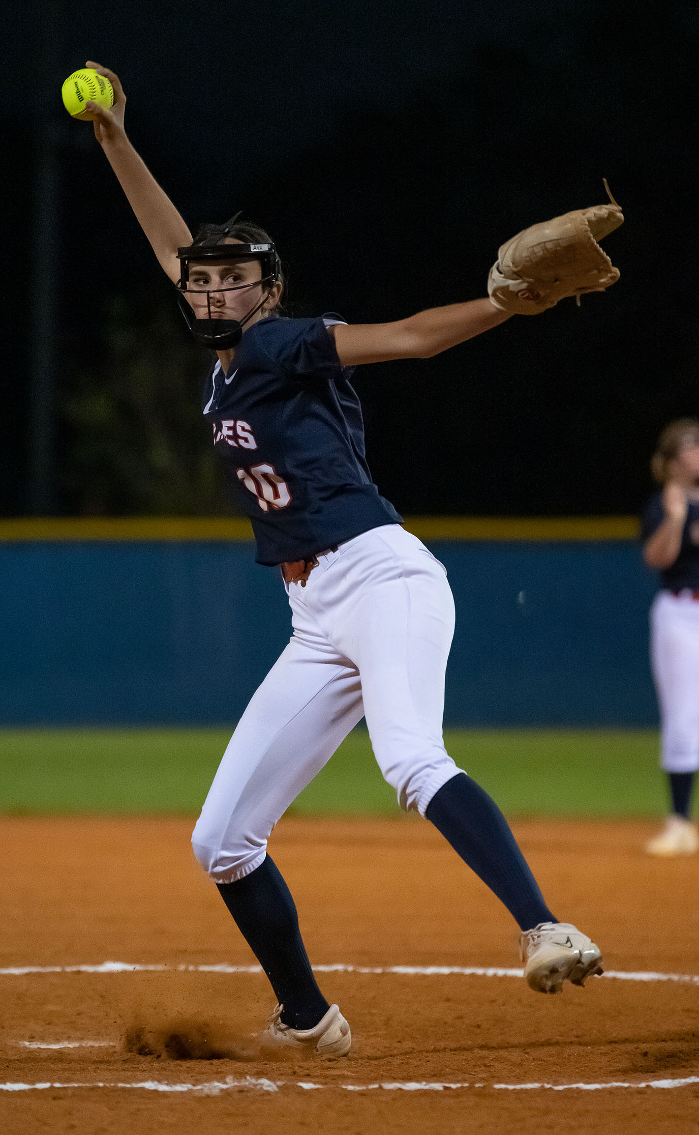 Springstead, 10, Ava Miller, pitched against Hernando Thursday in a home game. Photo by JOE DiCRISTOFALO