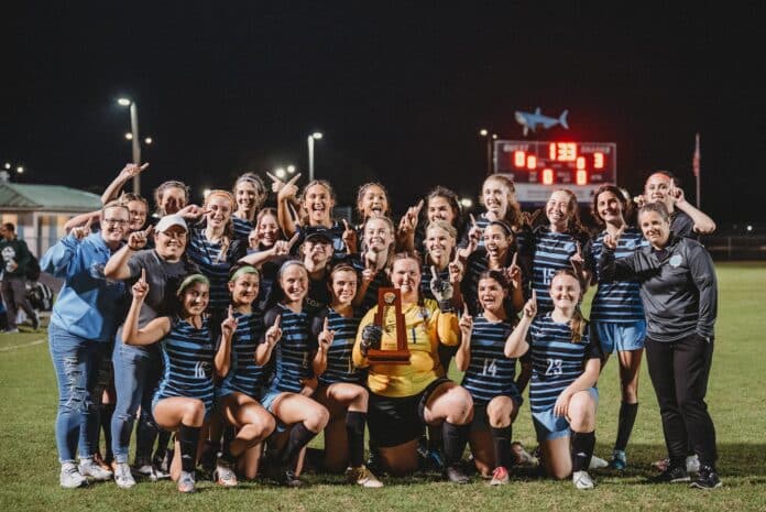 Nature Coast wins girls soccer district championship, beating out Weeki Wachee on Feb. 1, 2023. Photo by Cynthia Leota.