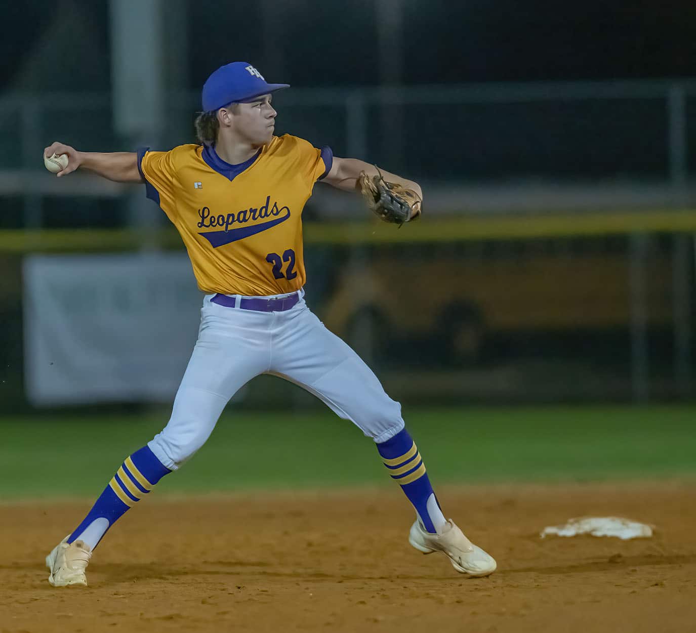 Hernando High shortstop, Drew Vanalstine throws out a runner Tuesday night at Nature Coast Tech. Photo by JOE DiCRISTOFALO