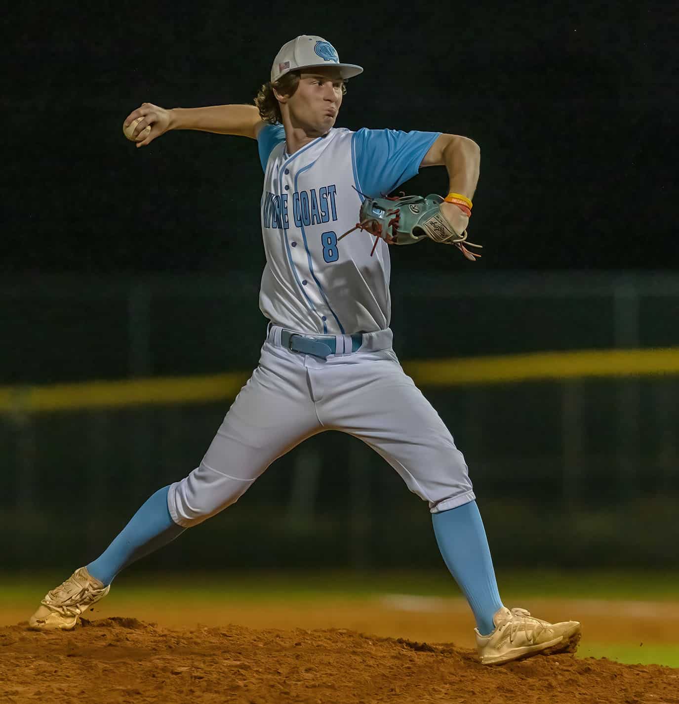 Nature Coast, 8, Sean Keegan pitched in relief after Henando took a five run lead early against the Sharks Tuesday at NCT. Photo by JOE DiCRISTOFALO