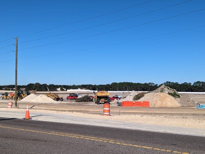 Development underway on County Line Rd in Spring Hill.