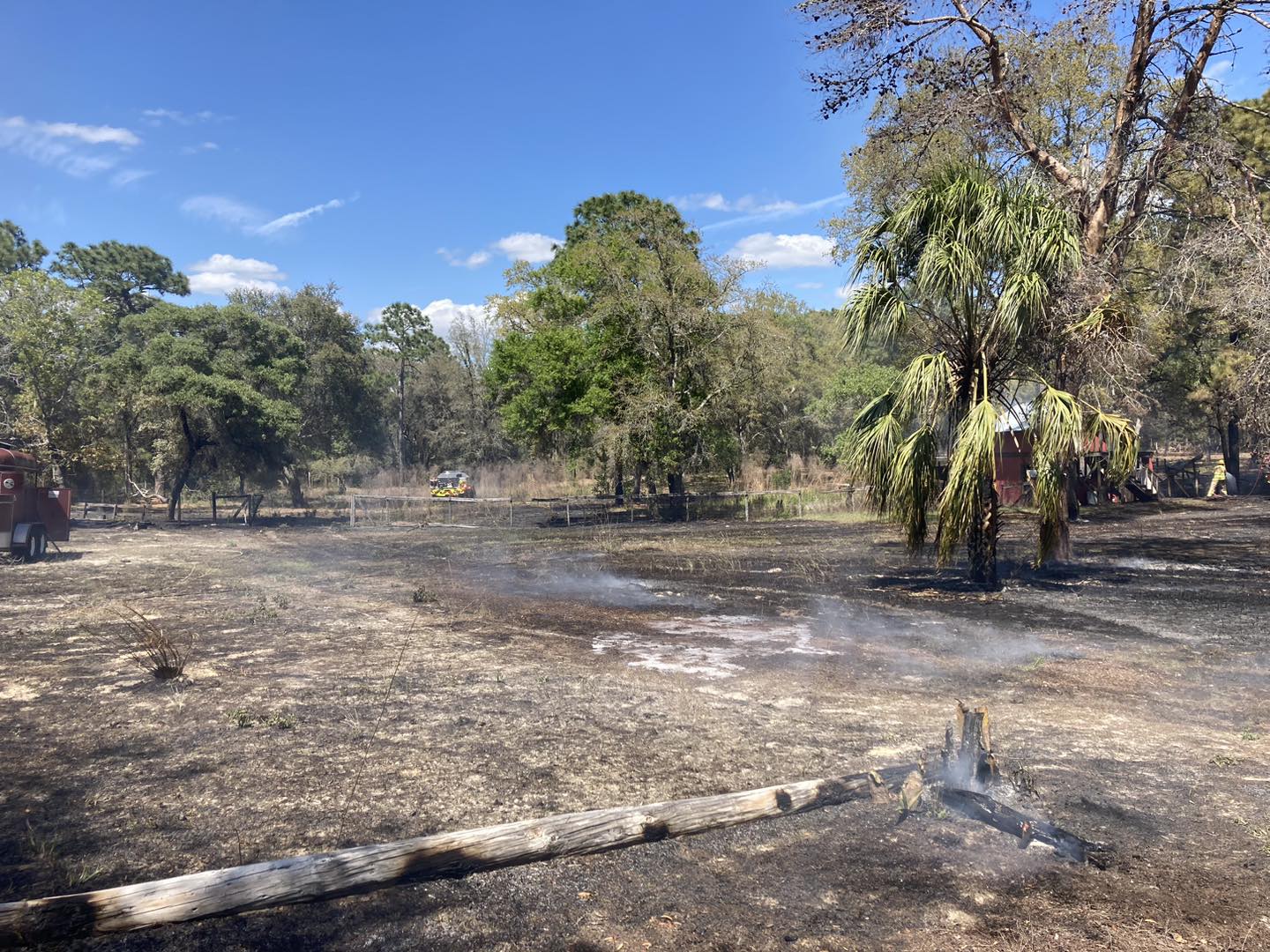 Brush fire on Seely Ln - Photo courtesy of HCFR 3/21/23