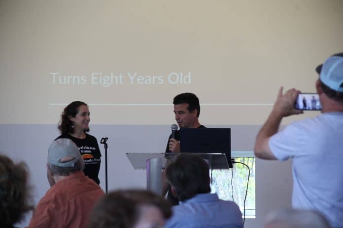 Rocco and Julie Maglio give a presentation about the Hernando Sun newspaper on March 25, 2023. Photography by Hanna Fox