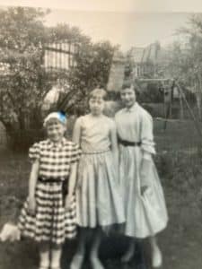 My sisters and I, left to right is Jennifer, Diana, and me (Linda White-Francis) approximately 1956.